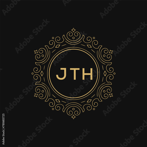 JTH  logo design template vector. JTH Business abstract connection vector logo. JTH icon circle logotype. 