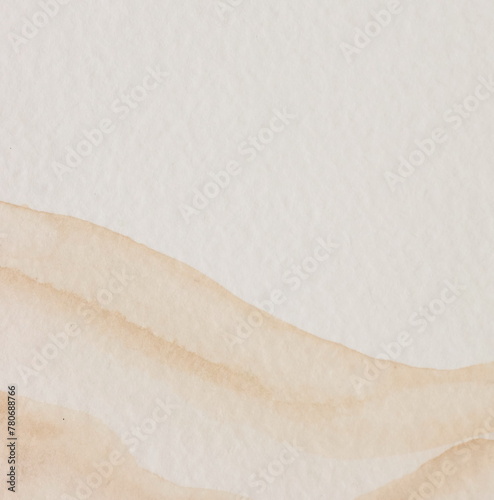 Watercolor texture. Abstract light beige minimalistic painting background. Template. Copy space