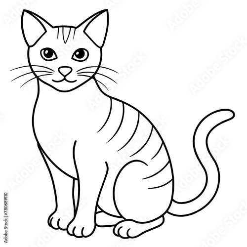


     Cute cat icon vector illustration.
