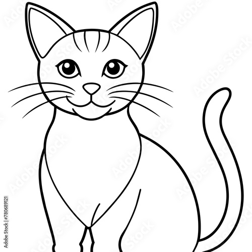 


     Cute cat icon vector illustration.
