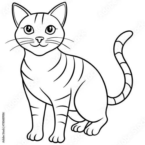 


     Cute cat icon vector illustration.
