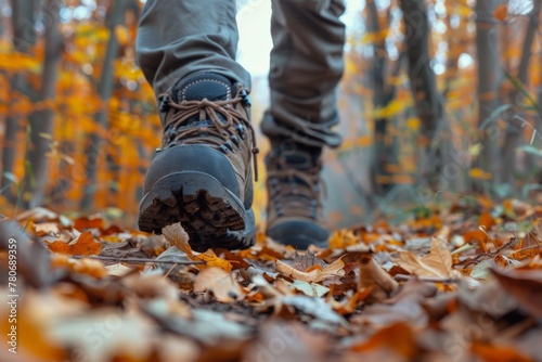 a hiking boots. Beautiful simple AI generated image in 4K, unique. photo