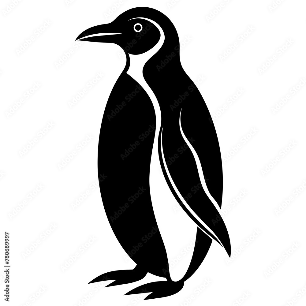 Naklejka premium panguin-s-silhouette