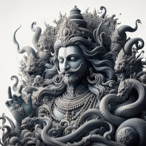 hindu god on white