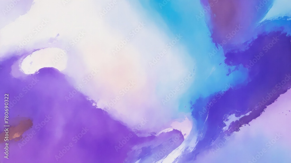 Fototapeta premium Purple, Sky blue, and Brown colors Strokes of bright painting Beautiful background