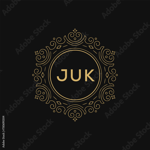 JUK  logo design template vector. JUK Business abstract connection vector logo. JUK icon circle logotype.
