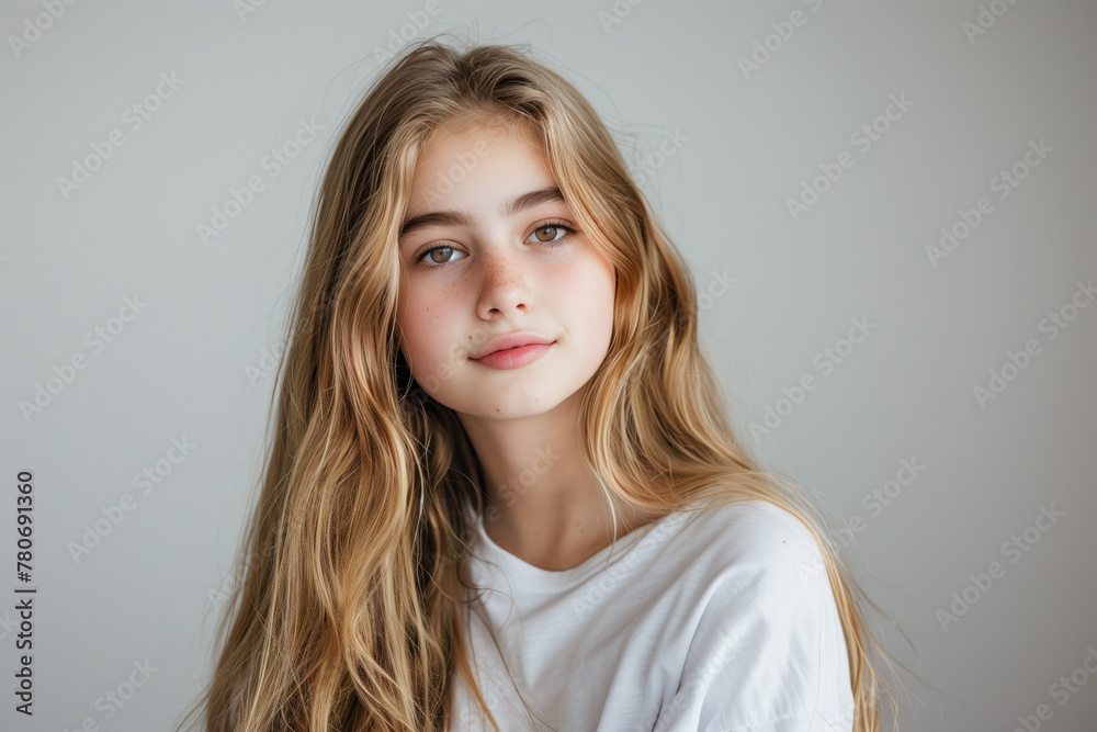 Photo of a Beautiful Cute Teenage Girl, Generative AI Photo of a Beautiful Cute Teenage Girl, Generative AI