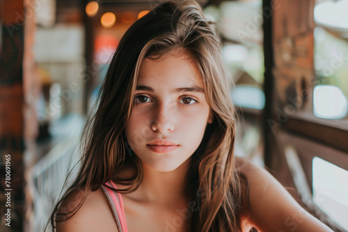Free Download Photo of a Beautiful Cute Teenage Girl, Generative AI - GFXLoad