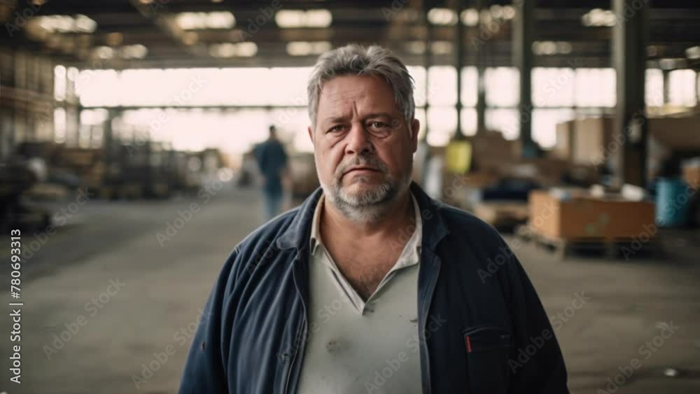 Supervisor, warehouse concept, A middle-aged man stands in a warehouse , Supervisor, warehouse concept, A middle-aged man stands in a warehouse ,