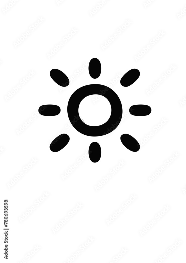 sol sun vector icon  - obrazy, fototapety, plakaty 