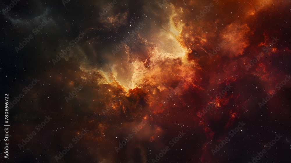 Fototapeta premium Space nebula. Illustration of the universe for use with projects on science, research, and education