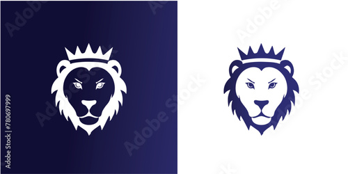 Fototapeta Naklejka Na Ścianę i Meble -  lion head logo design. lion king. lion face. elegant icon. vector