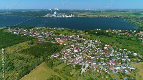 Beautiful Landscape Lake Goslawskie Konin Jezioro Aerial View Poland