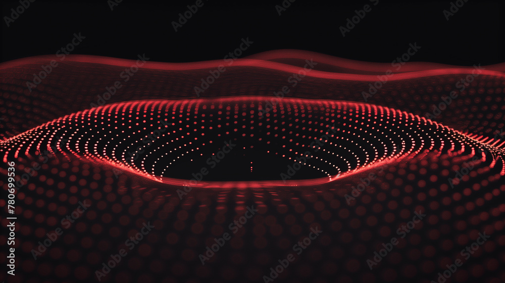 Fototapeta premium Red Abstract Digital Dot Technology Background