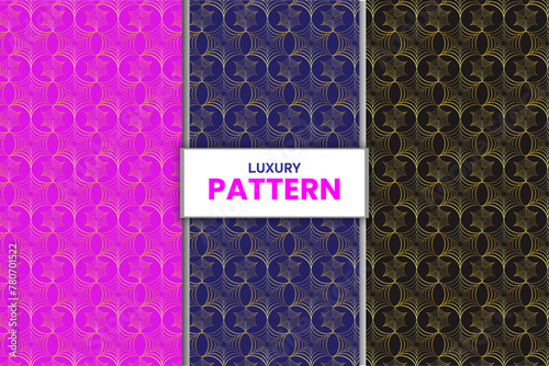 Vector seamless geometric golden pattern background, luxury collection. Abstract endless repeating texture for mask, duvet cover, t-shirt, phone case, wallpaper, carpet