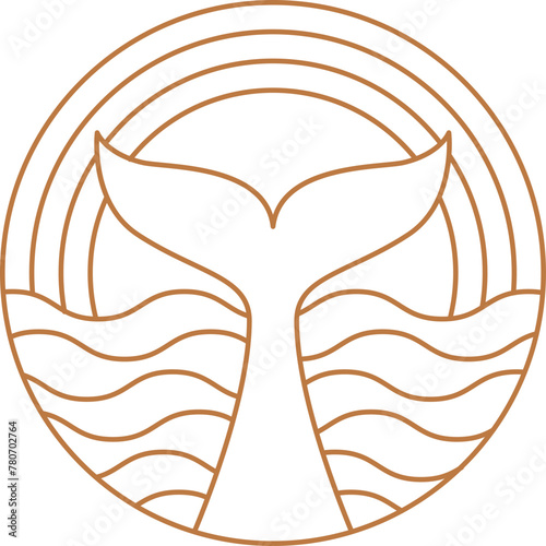 Linear Whale Tail Logo