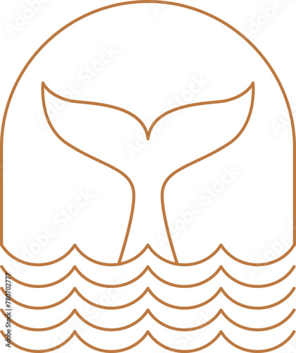 Linear Whale Tail Logo