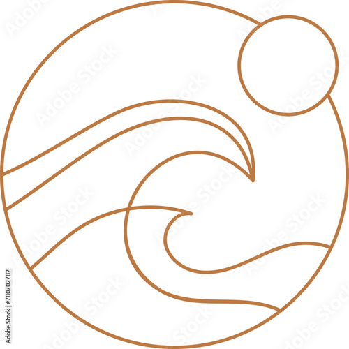 Linear Sea Waves Logo