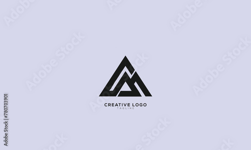 AM CAM Abstract initial monogram letter alphabet logo design