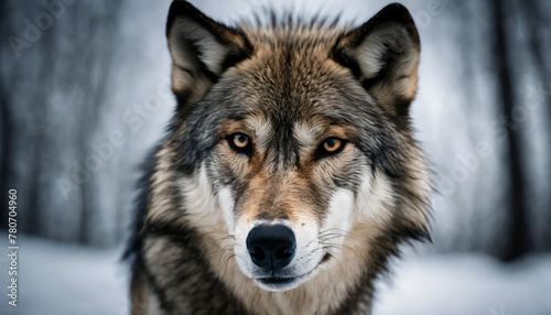 gray wolf portrait