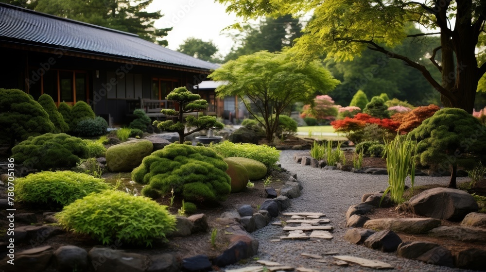 Farm oasis with a serene and contemplative Zen garden