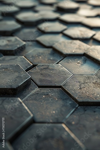 A field of hexagonal tiles hinting at advanced energy storage solutions