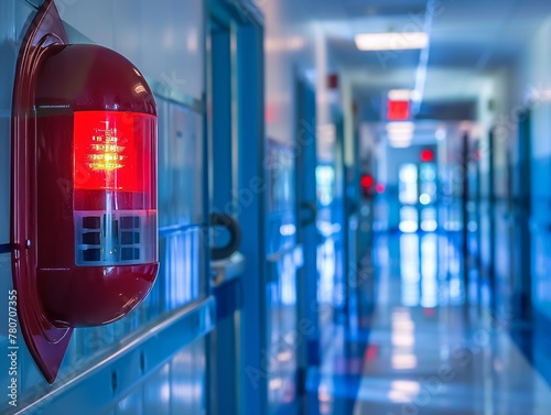 A school's lockdown alarm, initiating a protocol to secure classrooms and alert authorities during an emergency © Shutter2U
