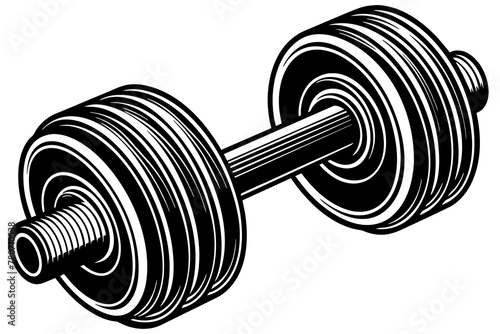  dumbbell-vector-illustration-white-background photo