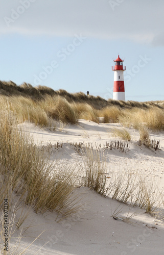 lighthouse on the beach of Sylt Germany