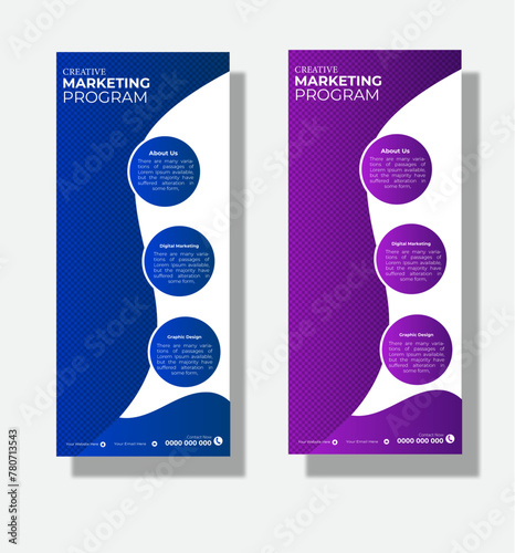  roll up banner  business  Creative business agency banner template  modern vertical promotion 