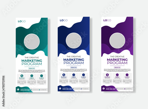  roll up banner  business  Creative business agency banner template  modern vertical promotion 