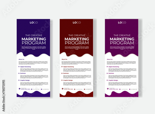  roll up banner  business  Creative business agency banner template  modern vertical promotion 