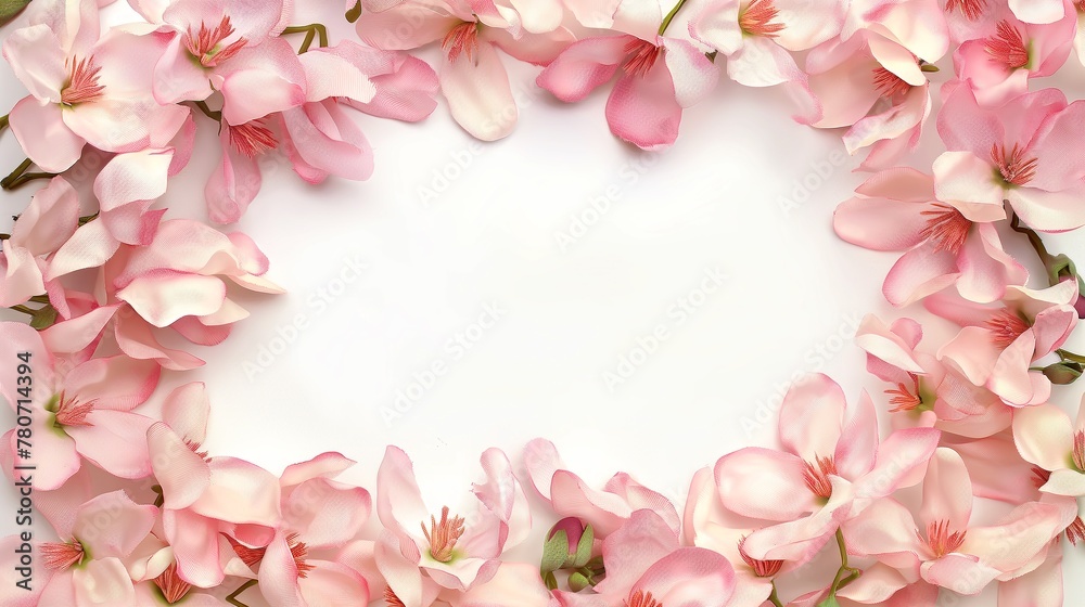 blank floral frame formed with pastel rose and peony flower petals isolated on white, for cards, banner, wedding,romance mock up frame border. blank floral frame formed with pastel rose and peony flower petals isolated on white, for cards, banner, wedding,romance mock up frame border.