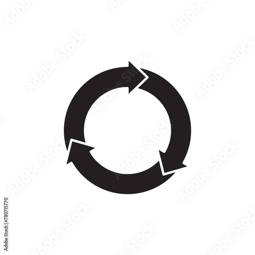 curve arrow icon move sign recycling 