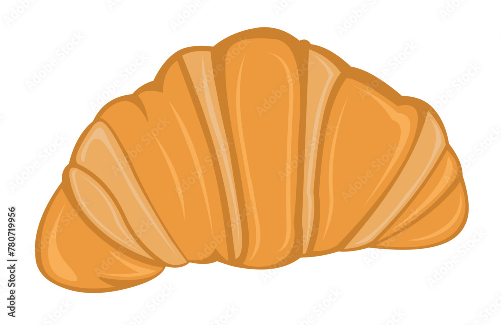 vector illustration food croissant cartoon
