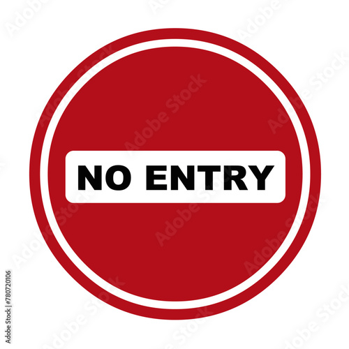 vector illustration roadsign with the text no entry signs
