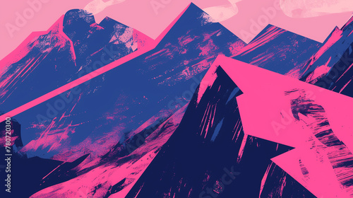 A vintage Travel poster for a vacation in the mountains