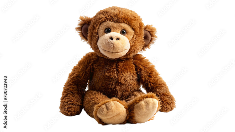 Monkey teddy bear isolated on transparent background Monkey teddy bear isolated on transparent background