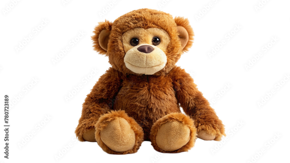 Monkey teddy bear isolated on transparent background Monkey teddy bear isolated on transparent background