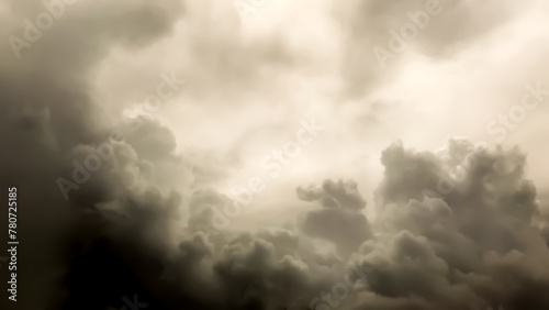 Cloudscape of storm clouds bubbling and tumbling