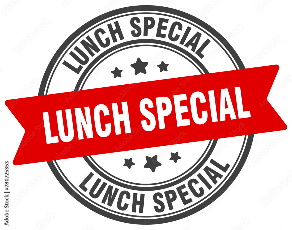 lunch special stamp. lunch special label on transparent background. round sign