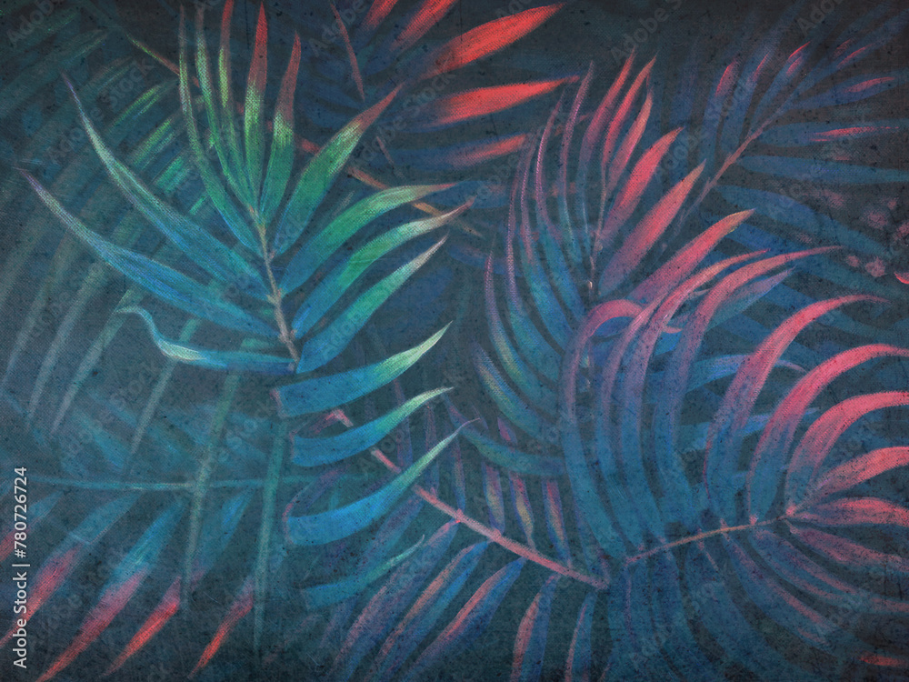 Neon Palms mural