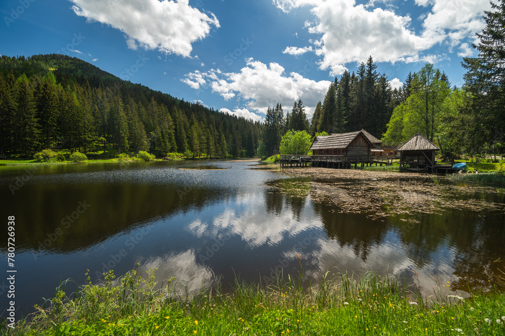 Obraz premium Lakehouse scenery