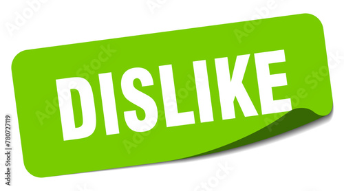 dislike sticker. dislike label