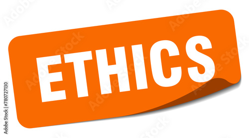 ethics sticker. ethics label