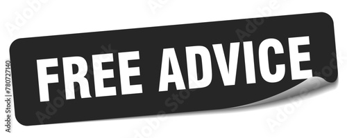 free advice sticker. free advice label