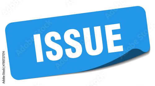 issue sticker. issue label