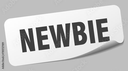 newbie sticker. newbie label