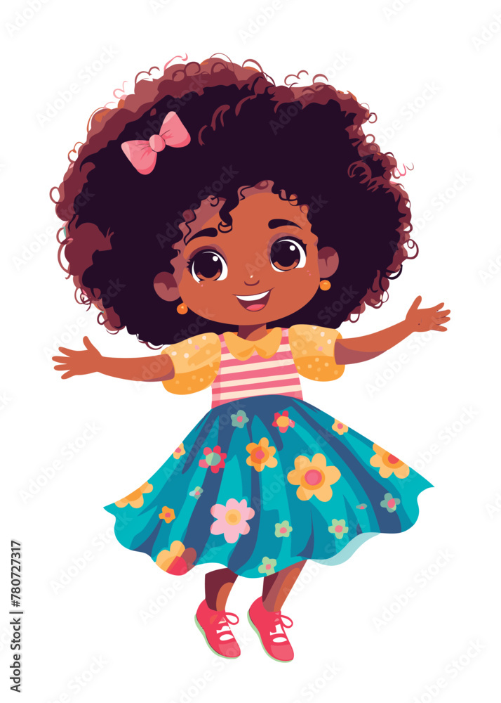 Vector cartoon girl character Vector cartoon girl character