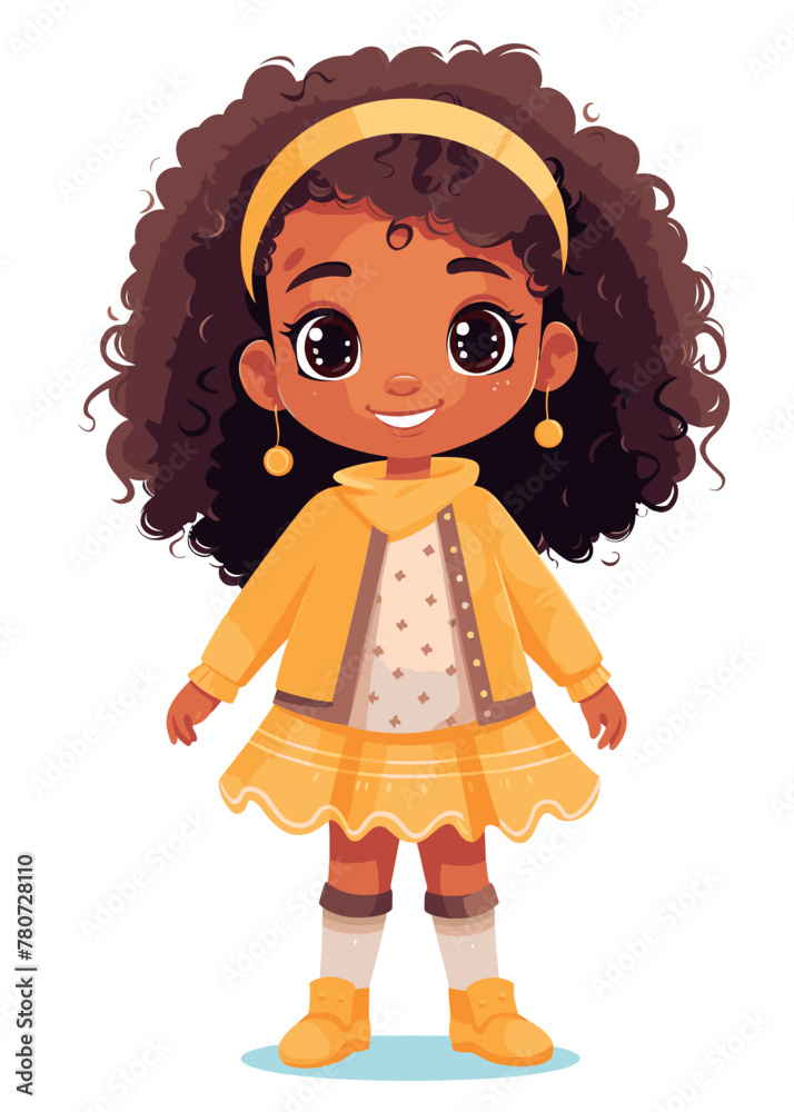 Vector cartoon girl character Vector cartoon girl character